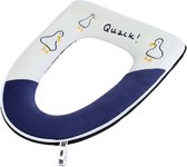 Livano Wasbare Toiletbril - Wc Bril Hoes - Toiletbril Cover - Verwarmde Wc Bril - Wc Deksel - Toiletafdekking - Blauw