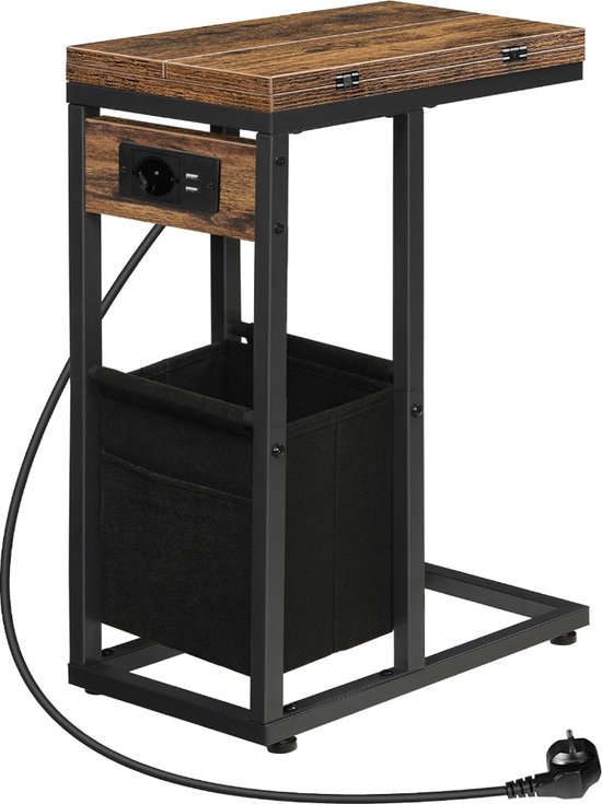 100 cm Consoletafel, Smalle Banktafel met Metalen Frame voor Woonkamer, Industriële