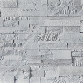 vidaXL-Papier peint-3D-aspect pierre-gris clair