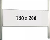Whiteboard Deluxe Marshall - Emaille staal - Schuifmechanisme - Weekplanner - Maandplanner - Jaarplanner - Magnetisch - Wit - 120x250cm