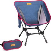 Campingstoel inklapbaar bijzonder stabiel licht en compact (tot 120 kg) klapstoel met draagtas visstoel campingstoel strandstoel brede zitting opvouwbaar (blauw) beach sling chair