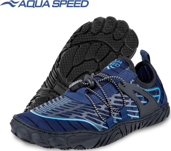 Aqua Speed Salmo Waterschoenen: Voor Actieve Avonturen op het Strand en in het Water - Blauw 40