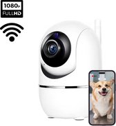 Petcam - Huisdiercamera - Hondencamera Met App - Bewakingscamera Voor Binnen - Babyfoon Met Camera - Indoor Camera - Wifi - HD - Voor Alle Huisdieren - Wit
