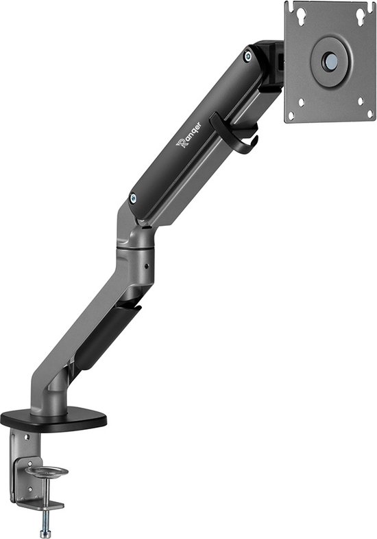 Ranqer Pro Single Monitorbeugel - Monitorarm - 17 tot 32 inch schermen - VESA-montage - kantelbaar - spacegrey