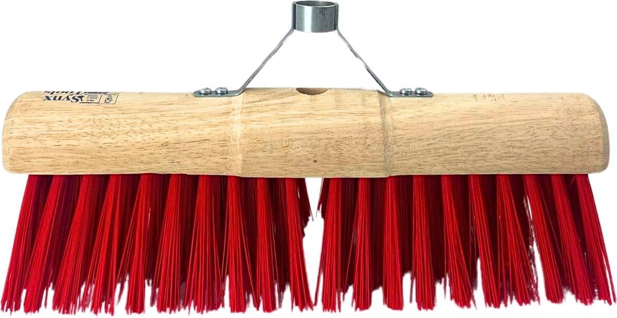 Goedkoopste Synx Tools Gemeente bezem Nylon 45cm met steelhouder - bezems - buiten bezem -Harde haren/Veger - Ronde kop - Gemeentebezem - Zonder Steel