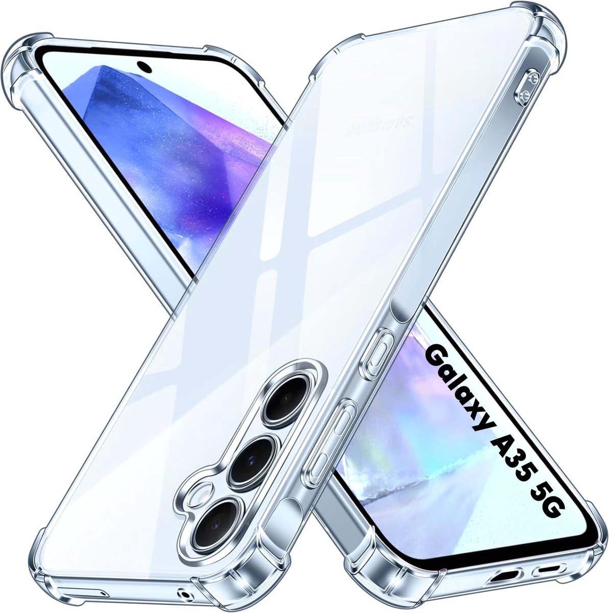 Hoesje voor Samsung Galaxy A35 5G backcover Shockproof siliconen Transparant