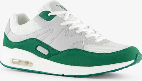 Osaga heren sneakers met airzool groen wit - Uitneembare zool