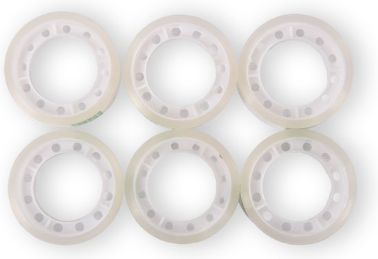 Set de 6 rouleaux de ruban adhésif transparent-12mm x 10m-plastique-transparent- Ruban d'emballage - Accessoires de bureau - Fournitures de bureau de Bricolage et de bureau