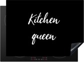 KitchenYeah® Inductie beschermer 71x52.5 cm - Quotes - Kitchen Queen - Vrouwen - Inductiebeschermer - Inductie Kookplaat - Kookplaataccessoires - Afdekplaat voor kookplaat - Inductiebeschermer - Inductiemat - Inductieplaat mat