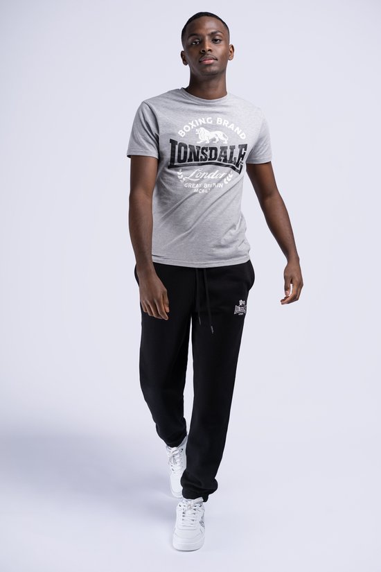 Lonsdale Broek 'Saintfield' zwart / wit broek | broe