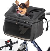 Pecute Hondenfietsmand met stuuradapter voor kleine honden - Stabiele puppyfietsdraagtas - 4 in 1 draagbaar voor buiten fietsen en reizen