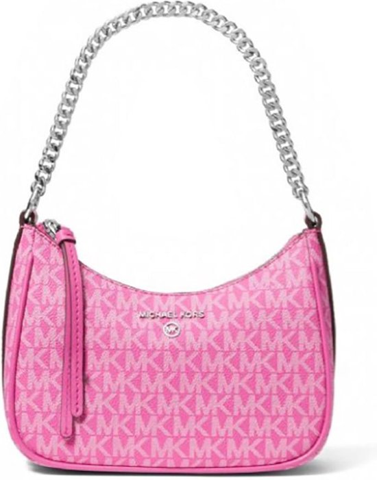 Michael Kors Sig Semi Lux Sm Schoudertas Roze