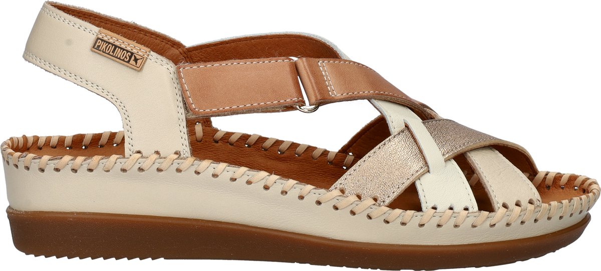 Pikolinos Leren sandalen Cadaques leer Beige