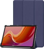 Hoes Geschikt voor Lenovo Tab M11 Hoes Tri-fold Tablet Hoesje Case - Hoesje Geschikt voor Lenovo Tab M11 (11 inch) Hoesje Hardcover Bookcase - Donkerblauw