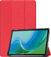 Hoesje Geschikt voor Lenovo Tab M11 Hoes Case Tablet Hoesje Tri-fold - Hoes Geschikt voor Lenovo Tab M11 (11 inch) Hoesje Hard Cover Bookcase Hoes - Rood