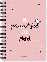 Praatjesboekje A6 formaat - Roze - Uitsprakenboekje eerste woordjes en uitspraken kind - Thuismusje