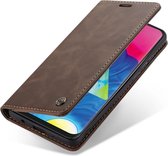 CaseMe Book Case - Samsung Galaxy A10 Hoesje - Donkerbruin