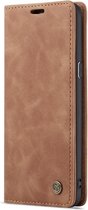 CaseMe Book Case - Samsung Galaxy S9 Plus Hoesje - Bruin