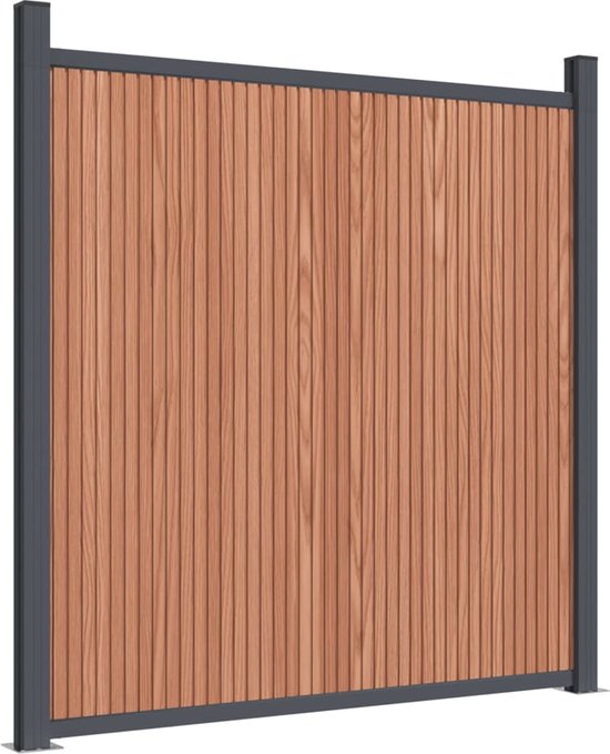 vidaXL-Panneau de clôture-353x186-cm- HKC-marron