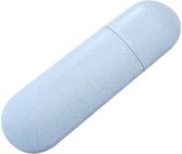 Go Go Gadget - Retro Blauwe Tandenborstel - Incl. Tandpasta Houder, Koker & Bescherming voor Veilige Reizen & Hygiëne