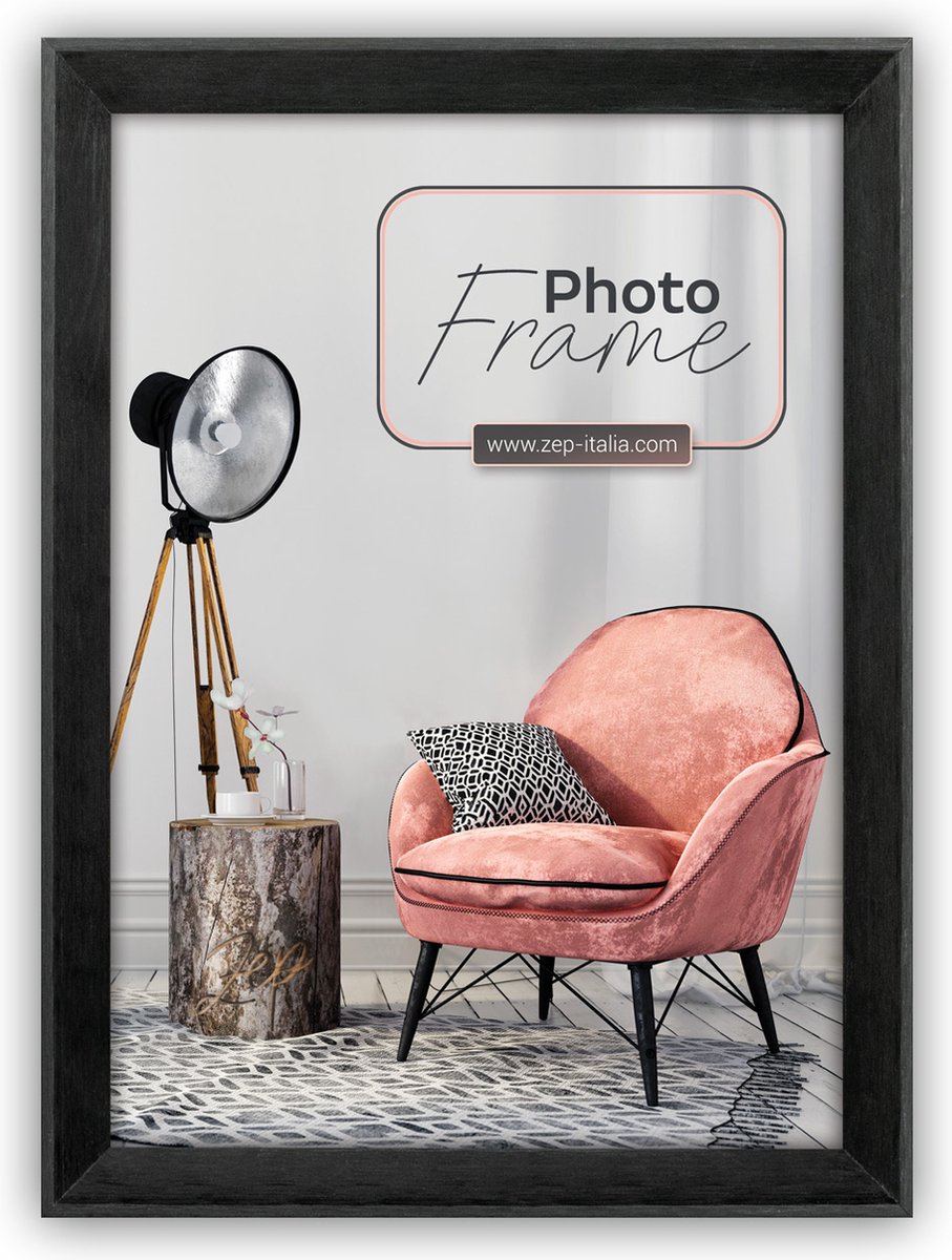 Zep Kunststof Fotolijst Dora Zwart voor foto 13x18 - BC557B