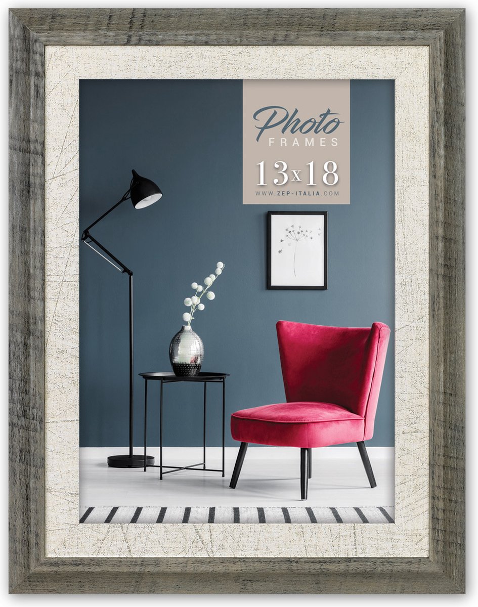 Zep Houten Fotolijst Enna Grijs / Lichtgrijs voor foto 20x30 - EG223G