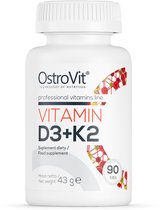 Vitaminen - Vitamin D3 2000 IU + K2 100 µg - 90 Tablets - OstroVit