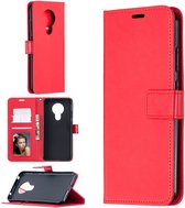 Bookcase Geschikt voor: Motorola Moto G7 Power - Rood - portemonnee hoesje
