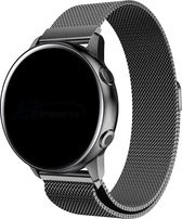 Milanees bandje 22mm - Space gray - luxe smartwatch horlogeband geschikt voor Samsung Galaxy Watch 1 46mm / Galaxy Watch 3 45mm / Gear S3 Classic & Frontier - Amazfit GTR 47mm / GTR 2 / GTR 3 - OnePlus Watch