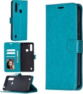 Bookcase Geschikt voor: Motorola Moto G8 Power - Turquoise - portemonnee hoesje
