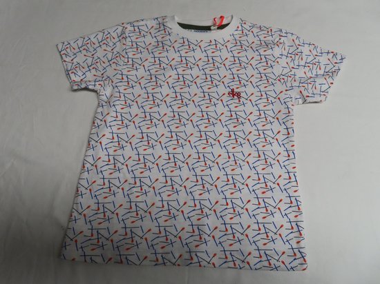 Noukie's - T shirt korte mouwen - Jongens - Off white - print all over - 4 jaar 104