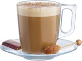 Theeglazenset – premium kwaliteit – luxe glazen koffie Set van 6