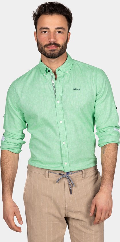 NZA New Zealand Auckland - Felgekleurd effen overhemd - Fresh Green