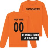 EK sweater oranje 3XL - Gepersonaliseerd - Europapameister - soBAD. | EK 2024 | Unisex | Sweater dames | Sweater heren | Voetbal