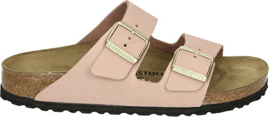 Birkenstock ARIZONA NUBUCK SOFT PINK - Dames slippers - Kleur: Roze - Maat: 38