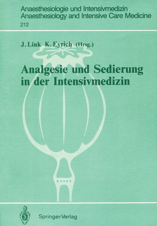 Analgesie Und Sedierung in Der Intensivmedizin - cover