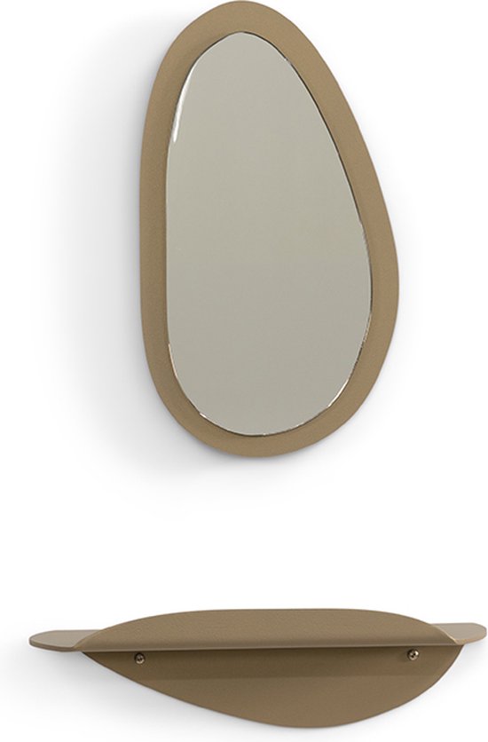 Miroir supérieur PIPA de Spinder Design - Champagne