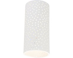 QAZQA gipsy - Industriele Wandlamp voor binnen - 1 lichts - D 107 mm - Wit - Woonkamer | Slaapkamer | Keuken
