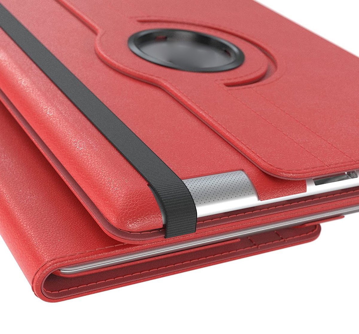 Draaibare Bookcase - Geschikt voor oude iPad Hoes 2e, 3e, 4e Generatie - 9.7 inch (2011,2012) Rood