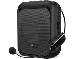 SHIDU S40 Spraakversterker Draadloos - Stemversterker - Geluidversterker - Draagbare Bluetooth Luidspreker en Draadloze Headset - Oplaadbare Stemversterker voor Leraren - Reizigers - Vergaderingen - Muzikanten
