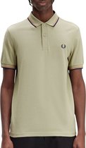 Fred Perry Chemise Fred Perry à double liseré - Seagrass Light Rust French Navy