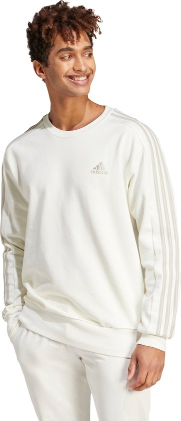 adidas Sportswear Essentials French Terry 3-Stripes Sweatshirt - Heren - Wit- S
