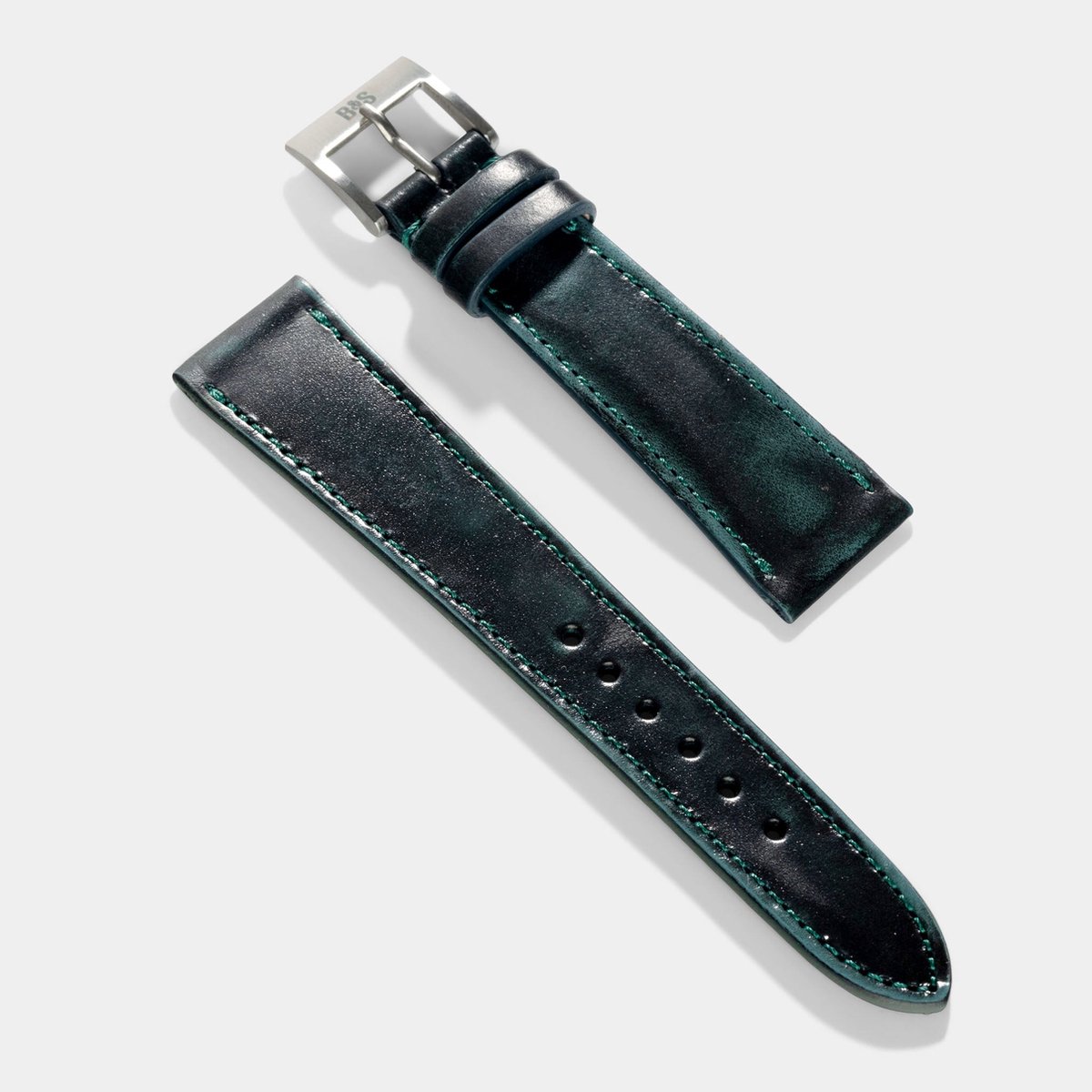 BS Leren Horlogeband Luxury - Degrade Copper Green - 20mm
