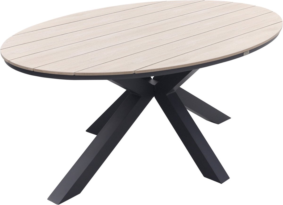 Garden Impressions Edison tuintafel - ovaal - 180 cm - grey teak Vironwood