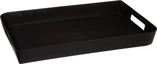 Plateau De Service Rectangulaire Avec Poignées (53 X 37 X 3 Cm) - Passe Au Lave-vaisselle Et Incassable - Anthracite