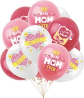 SilverAndCoco® - Moederdag Versiering Ballonnen Slinger | Verjaardag Decoratie Pakket | Helium Party Feest Ballon Slingers Cadeau voor - Moeder / Mom / Liefste Mama