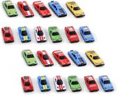 Speelgoedautos/racewagens speelgoed set - 16x stuks - metaal - diverse kleuren en modellen mix
