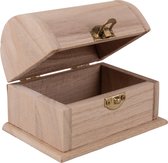 Rayher hobby Boîte en bois avec fermeture et couvercle - 10 x 6 x 6 cm - Bijoux/objets/clés - petites boîtes