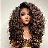 Ideal Store® Lace wig -Zachte pruiken- - 180 Dichtheid - 4x4 Hd Lace - zwart - Mensenhaar Pruiken - Kant Voorkant - Pruik - Hittebestendig - Lijmloos - 20 inch-Human hair