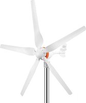 Windturbinegenerator - 12V - 300W - MPPT-controller - 5 bladen - Wit